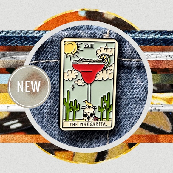 Tarot Card Enamel Pin - The Margarita - Picture 1 of 4